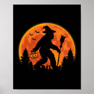 Affiche Citrouille Bigfoot Costume Halloween Sasquatch Hom