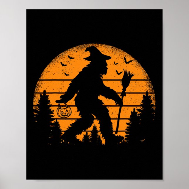 Affiche Citrouille Bigfoot Costume Halloween Sasquatch Hom (Devant)