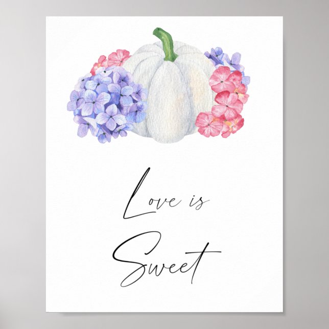 Affiche Citrouille blanc - l'amour est doux prendre plaisi (Devant)