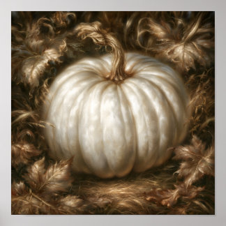 Affiche Citrouille blanche