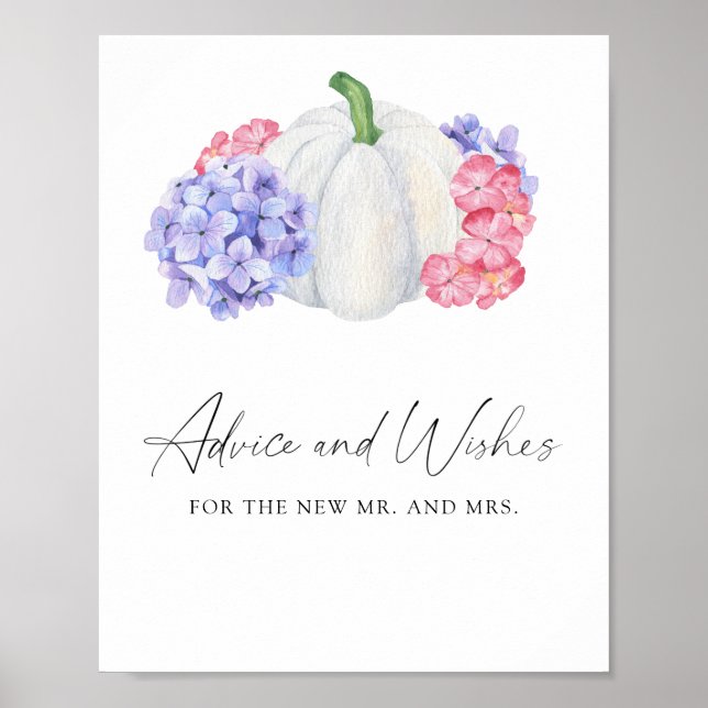 Affiche Citrouille blanche - conseils et souhaits (Devant)