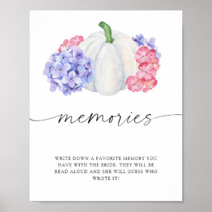 Affiche Citrouille blanche - souvenirs avec la mariée