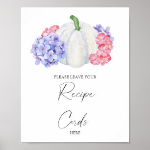 Affiche Citrouille blanche - Votre carte de recette ici