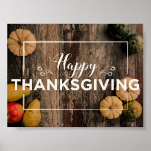 Affiche citrouille bon thanksgiving