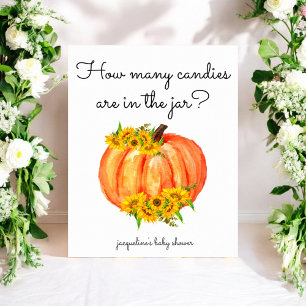 Affiche Citrouille Combien de bonbons dans le bocal