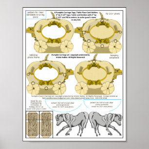 Affiche Citrouille Cream Coach Merci Mariage carte table