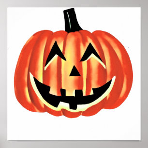 Affiche Citrouille d’Halloween joyeuse / Joyeux Halloween