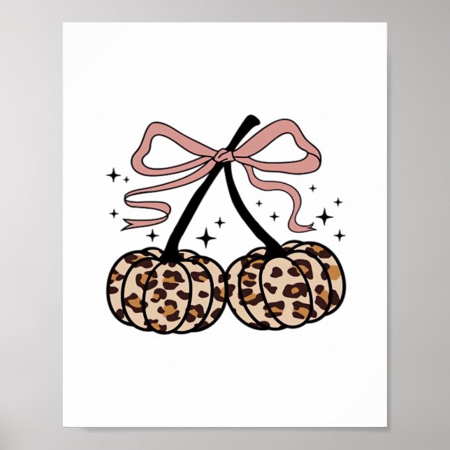 Affiche Citrouille d'automne, Cerises Citrouilles, Citroui (Devant)