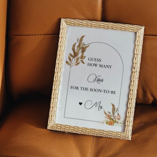 Affiche Citrouille d'automne combien de baisers nuptiale d (Créateur téléchargé)