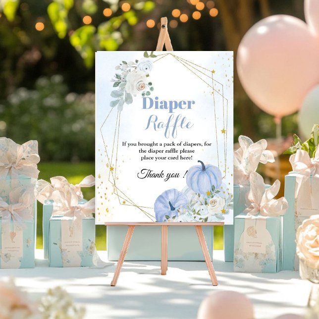 Affiche Citrouille d'automne Diaper tomle Boy signe baby s (Créateur téléchargé)