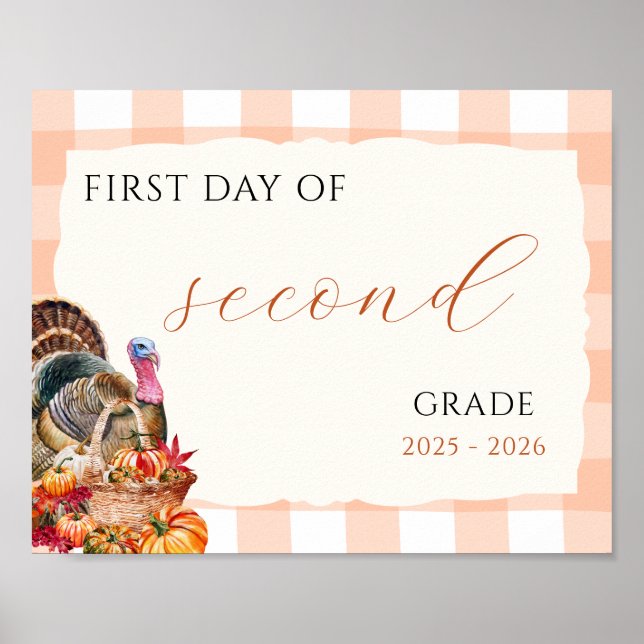 Affiche Citrouille d'automne Retour à l'école (Devant)