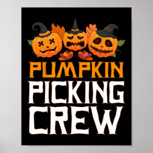 Affiche Citrouille de cueillette Crew Halloween Famille Co