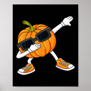 Affiche Citrouille de Halloween Dabbing de jour de Thanksg