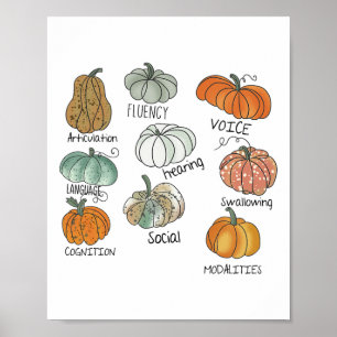 Affiche Citrouille de l'équipe de thérapie vocale Hallowee