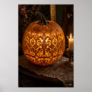 Affiche Citrouille dentelle victorienne I.