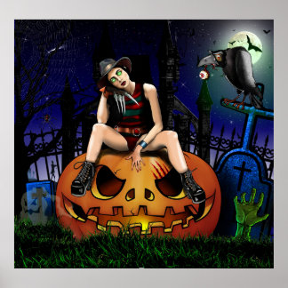 Affiche Citrouille d'Halloween