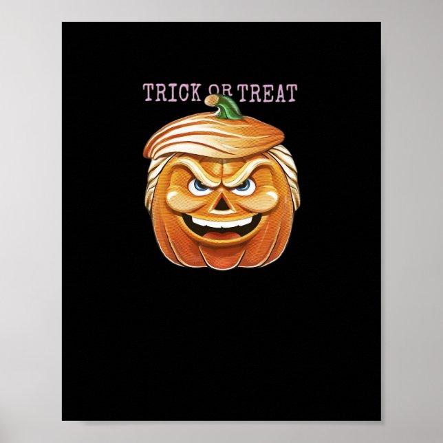 Affiche Citrouille Donald, Funny Halloween Classic effraya (Devant)