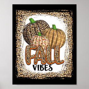 Affiche Citrouille Empreinte de léopard Automne Vibes d'ac