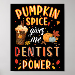 Affiche Citrouille épice Dentiste puissance automne saison