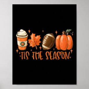 Affiche Citrouille Épice Footbyll C'Est La Saison Automne