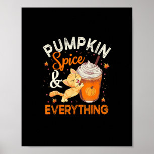 Affiche Citrouille épice Tout Chemise Amoureux des chats m