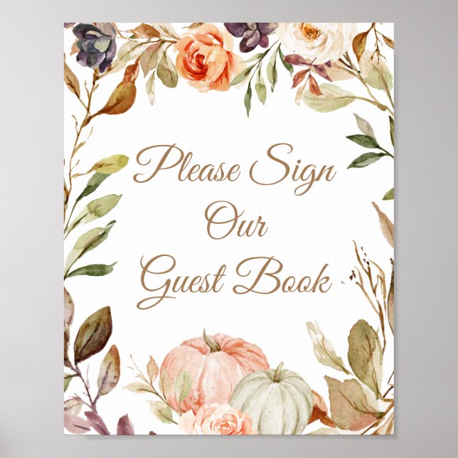 Affiche Citrouille Fall In Love S'il vous plaît signer not (Devant)