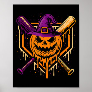 Affiche Citrouille Halloween Baseball Ice Cream Driam Soky