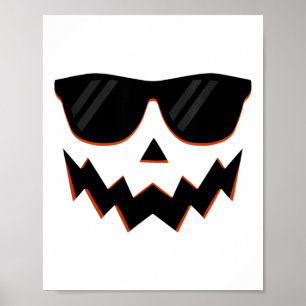 Affiche Citrouille Jack-o'-lantern Visage Hallowen Costume