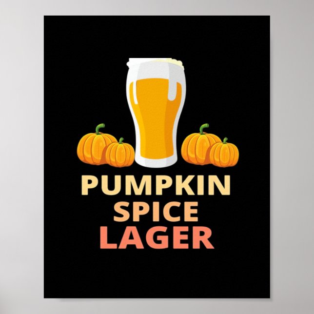 Affiche Citrouille Lager épice, Chemise épice Citrouille,  (Devant)