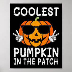 Affiche Citrouille Le Plus Cool Dans Le Patch Fun Boys Fil