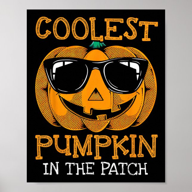 Affiche Citrouille Le Plus Coolest Dans Le Patch Toddler G (Devant)