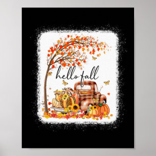 Affiche Citrouille Leopard Bonjour Automne Bonne Automne Y