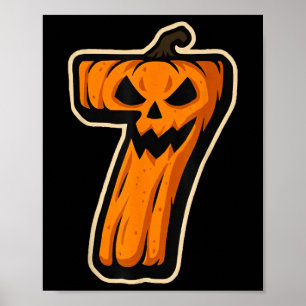 Affiche Citrouille numéro 7 67 Mème Couple Halloween assor