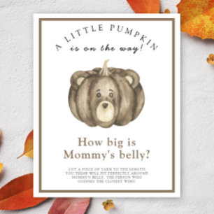Affiche Citrouille ours Quelle taille a le ventre de maman