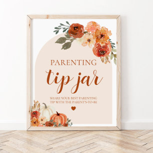 Affiche Citrouille Parenting Astuce Jar Conseils Panneau B