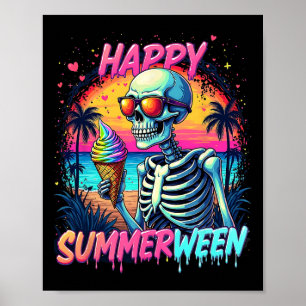 Affiche Citrouille Pastèque d'Été Joyeux Summerween