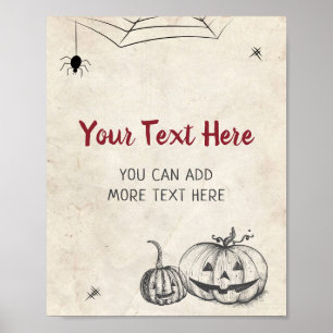 Affiche Citrouille personnalisée d'Halloween pour enfants