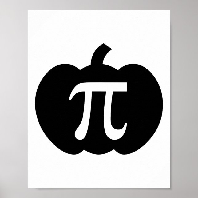 Affiche Citrouille Pi Pie Math Enseignant Halloween Drôle  (Devant)