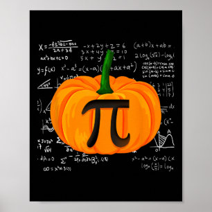 Affiche Citrouille Pie Math Funny Halloween Thanksgiving P