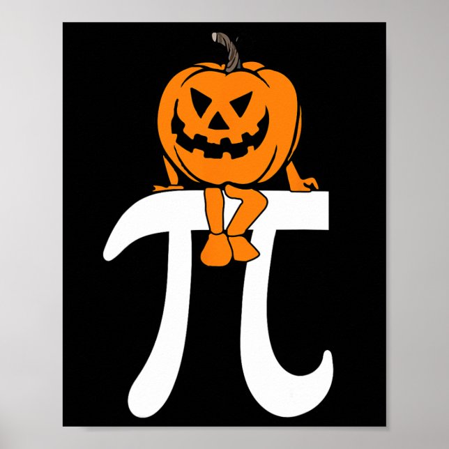 Affiche Citrouille Pie Math Funny Halloween Thanksgiving P (Devant)