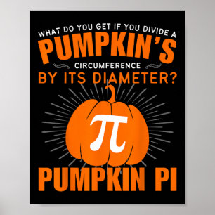 Affiche Citrouille Pie Math Halloween Pi Jour Costume Homm
