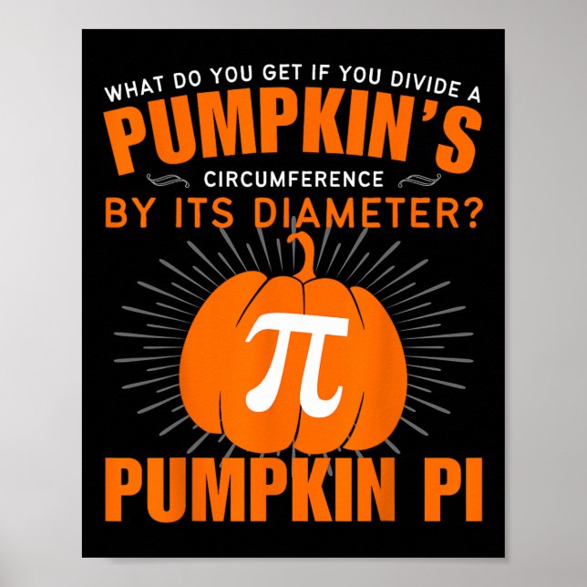 Affiche Citrouille Pie Math Halloween Pi Jour Costume Homm (Devant)