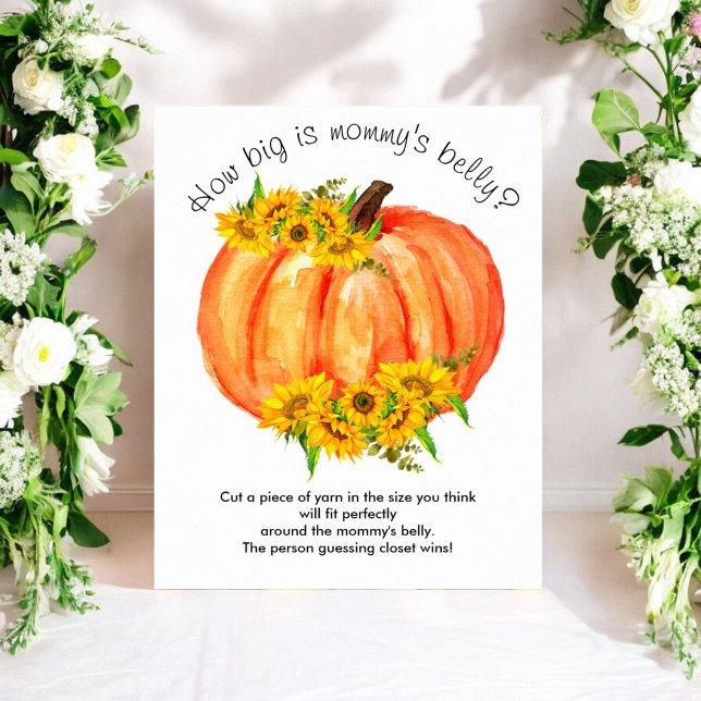 Affiche Citrouille Quelle est la taille du jeu du ventre d (Créateur téléchargé)