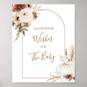 Affiche Citrouille Rustic Boho Fall In Love Wives for Baby