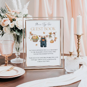 Affiche Citrouille Rustic Fall Baby shower