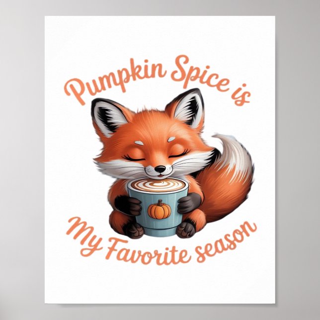 Affiche Citrouille Spice Est Ma Saison Favorite Automne Cl (Devant)