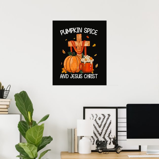 Affiche Citrouille Spice et Jésus-Christ (Bureau à domicile)