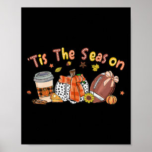 Affiche Citrouille Spice Football C'Est La Saison Automne