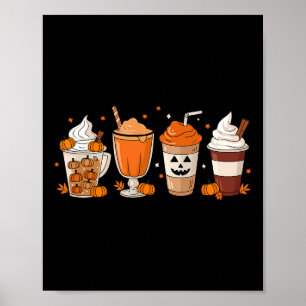 Affiche Citrouille Spice Latte Fall Café Citrouille Spice
