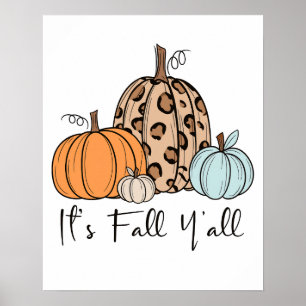Affiche Citrouille tendance d'automne Citation “C'est l'
